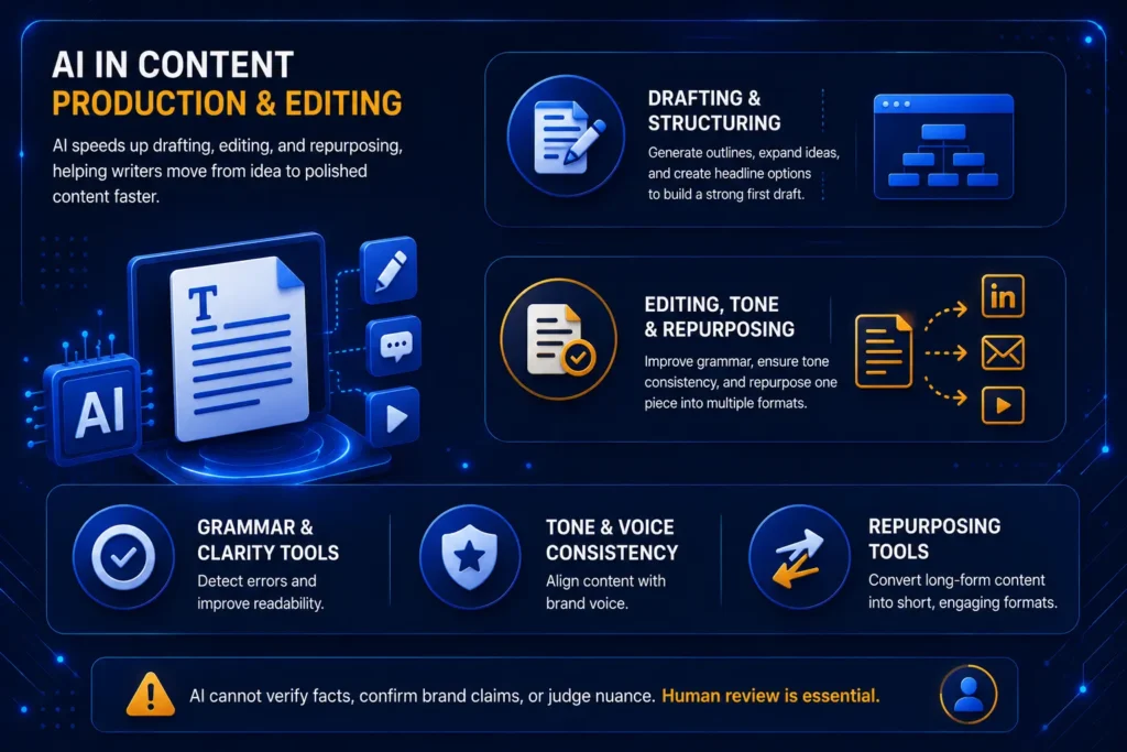 AI in Content Production and Editing - ai in content marketing