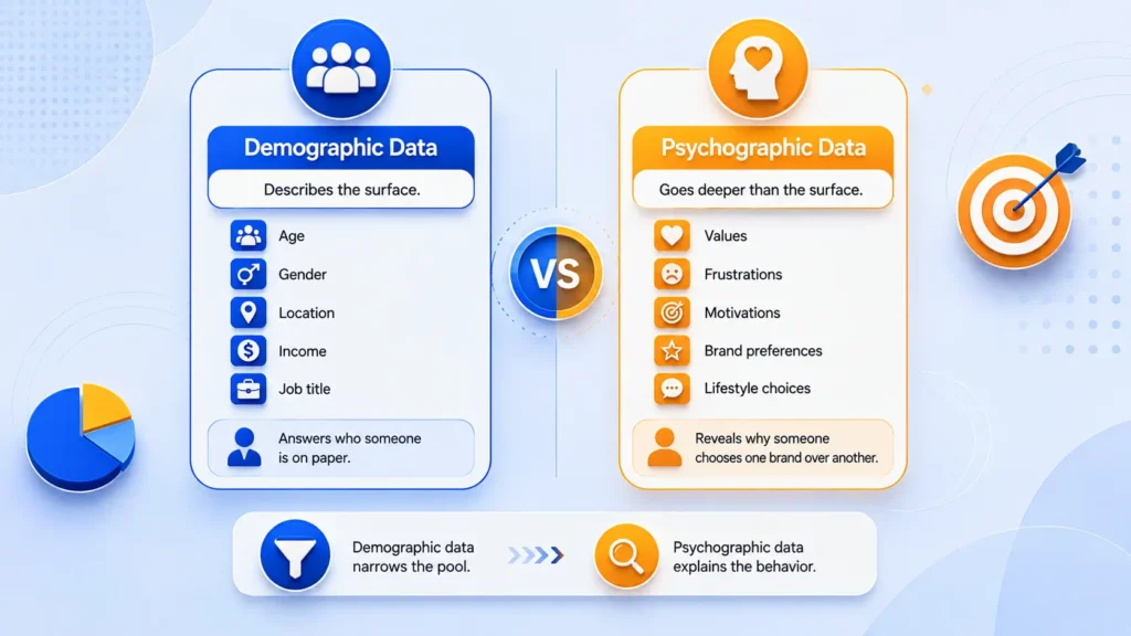 Demographic Data vs Psychographic Data The Difference That Changes Your Strategy-Identify Your Target Audience on Social Media