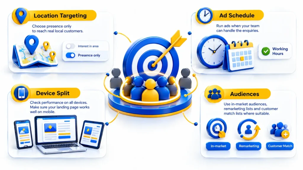 Google Ads Budget Finishing Without Enough Conversions can result from incorrect location targeting, poorly timed ad schedules, device-specific landing page issues, and ineffective audience targeting that wastes advertising spend.